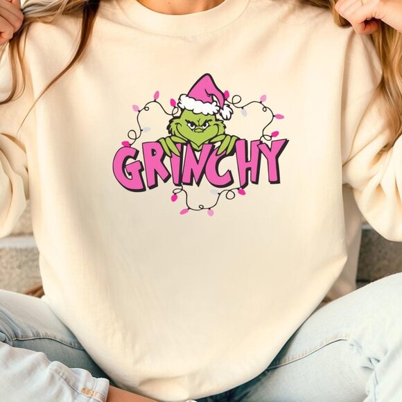 Grinchy Sweatshirt, Christmas Grinch Shirt, Retro Movie Sweater, Grinchmas Tee - Picture 1 of 2